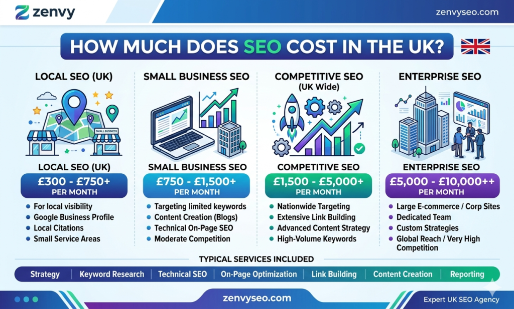 SEO Cost in UK SEO Cost in UK
